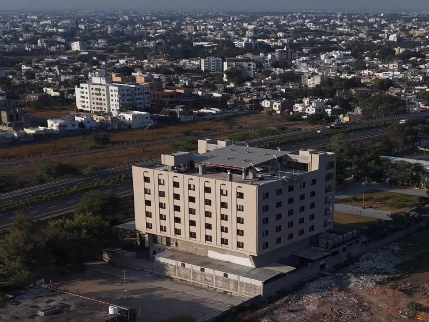 Centre Point Amravati from above